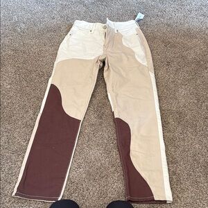 Stylish Colorblock Jeans